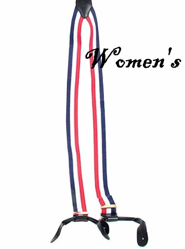 Women's 1800s Suspenders – Red White & Blue Y Back - Scully Rangewear 1 Women's 1800s Suspenders – Red White & Blue Y Back