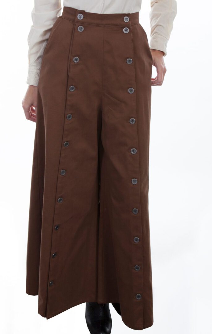 Brushed twill Womens Brown riding pants