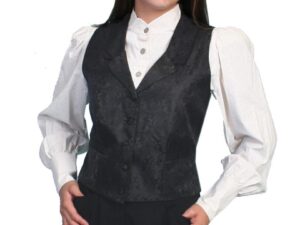 Womens Scully Black Paisley western vest Product Image