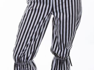 Womens Black and White Striped Bloomers