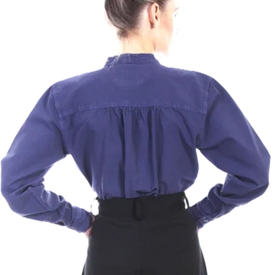 Women's 1800s pullover Blue Denim Bib blouse