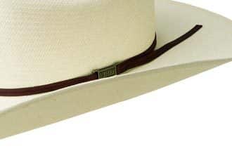 Hank" Bailey's Eddie Brothers straw cowboy hat USA MADE on a white background.