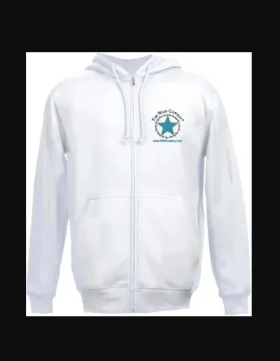 White hoodie THE wild cowboy