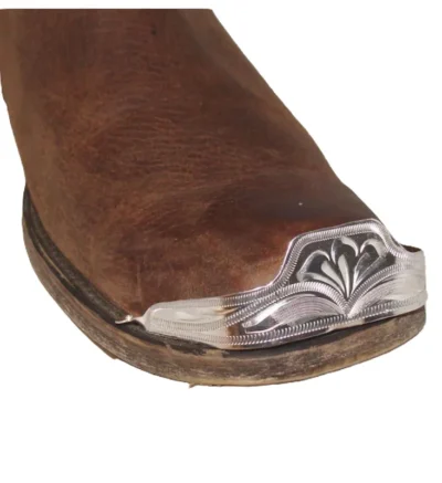 2 inch Square Toe Silver Cowboy boot tips •