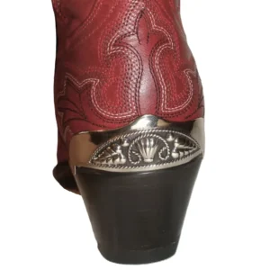 silver Cowboy Boot Heel Guards