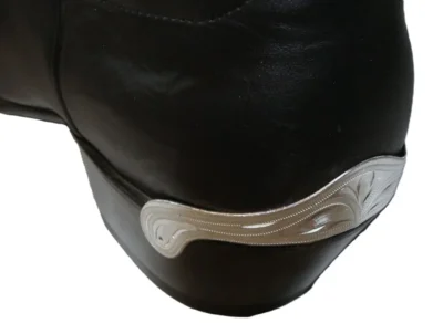 silver cowboy boot heel guard