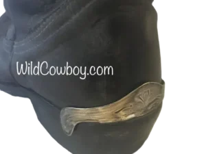 Antique silver cowboy boot heel guards