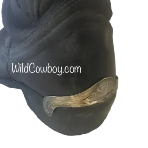 Antique silver cowboy boot heel guards