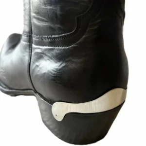 silver Cowboy Boot Heel Guards