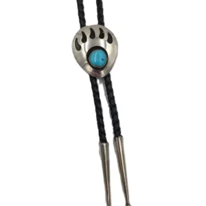 Silver Bear Claw Bolo Tie