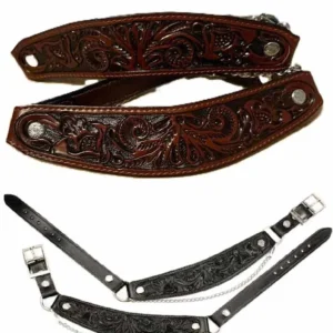 Carved Leather Cowboy boot chains