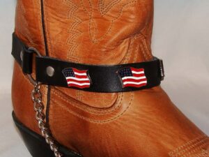 American Flag Cowboy Boot Chains