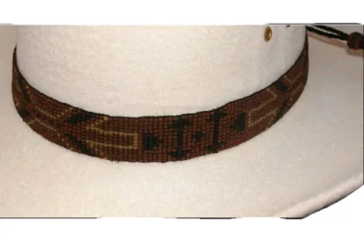 arrowhead beaded horsehair cowboy hat band