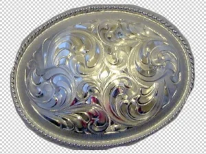 silver plated belt buckle