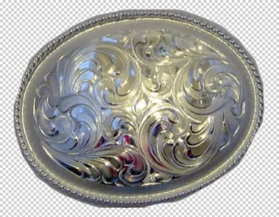 silver plated belt buckle