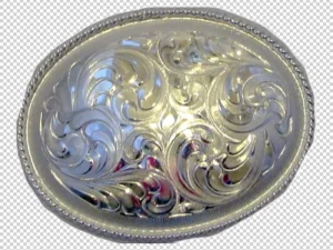 silver plated belt buckle
