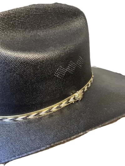 vented black cowboy cattleman cowboy hat