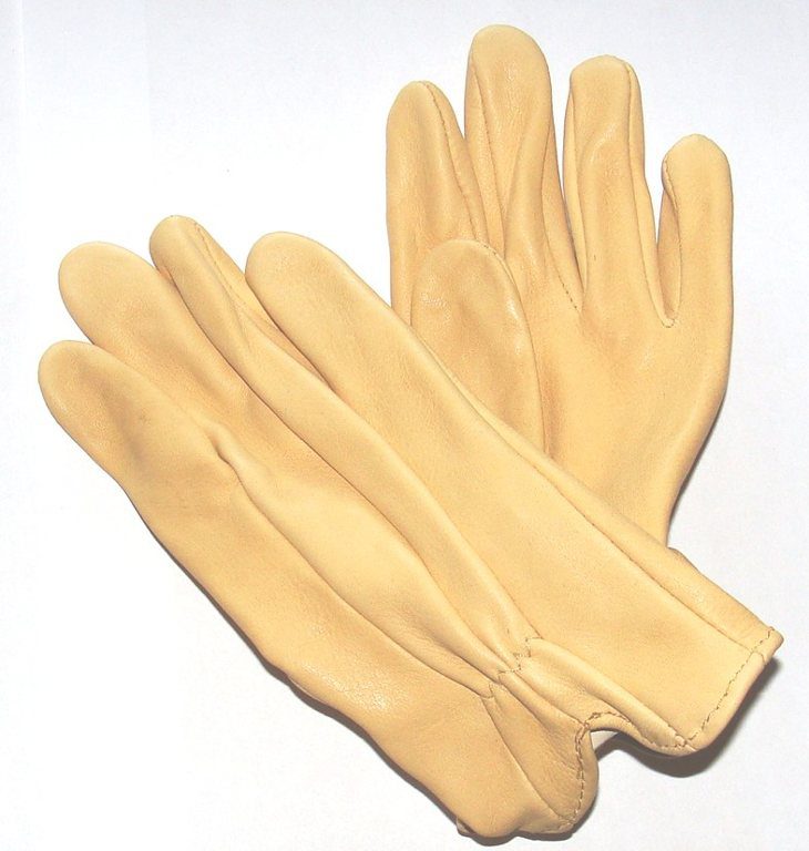 Deerskin Leather Kids Western Gloves USA made Image