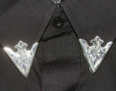 Sterling laser etched collar tips