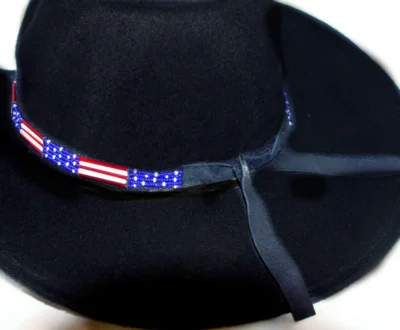 usa flag red white blue patriotic cowboy hat band