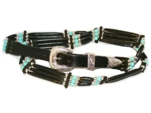 black bone turquoise cowboy hat band