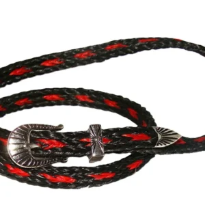 black and red horse hair cowboy hat band