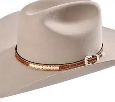 rawhide brown leather cowboy hat band