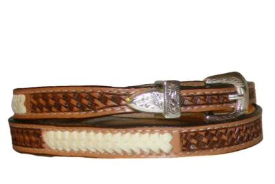 rawhide brown leather cowboy hat band