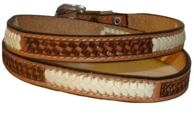 rawhide brown leather cowboy hat band