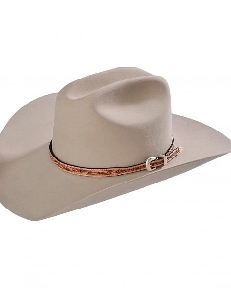 A cowboy hat on a white background.