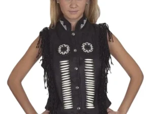 women's boned beaded american indian vest