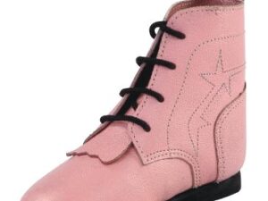 A pink Pre walker Toddler Cowboy, Cowgirl boot lacer.