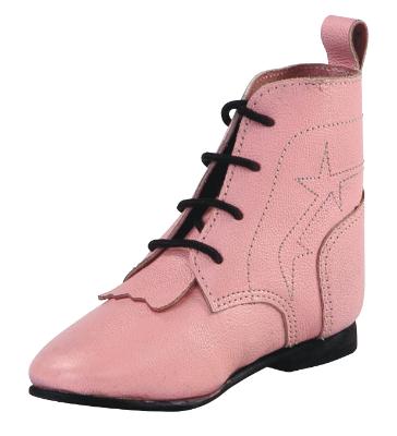 A pink Pre walker Toddler Cowboy, Cowgirl boot lacer.