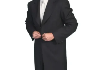 men's old west black frock coat