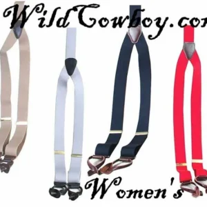 Women's 1800s Suspenders – Y Back Leather Loops – Scully Rangewear