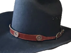 brown leather shotgun shell cowboy hat band