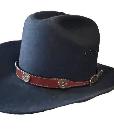 brown leather shotgun shell cowboy hat band