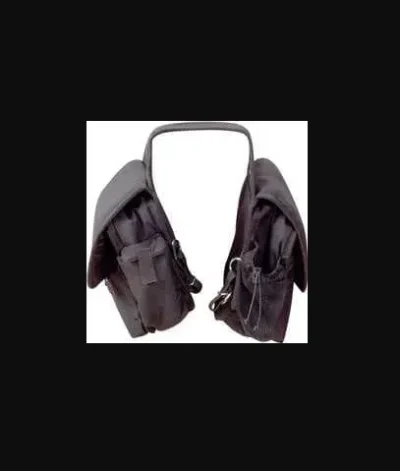 A Deluxe Horse Saddle bag with bottle holders, insulated side, perfect for carrying a cell phone.