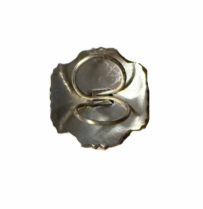 Silver Western Star Scarf Slide - Copper Accents - Black Star Center 4 silver scarf slide back