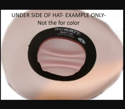 Underside Kids Canvas Straw Cattleman Style Hot Pink Cowboy hat example only not the for cowboy color.