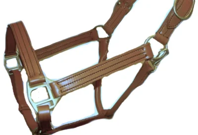 Tan Latigo leather 2 way Breakaway horse Halter