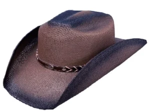 Kids Brown Twisted Straw Cowboy Hat