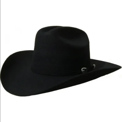 <div class="qsc-html-content"> WOOL Baby to Child Black Cowboy hat-Silver buckle hat band. <ul style="list-style: square inside none;"> <li>Seamless edges</li> <li>Taco style brim</li> <li>Fits baby to Kids</li> <li>6mos & UP</li> </ul> </div> •