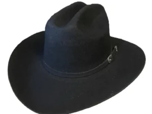 Economy Wool Felt Taco Brim Black Cowboy Hat