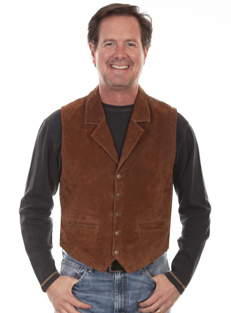 Wild Cowboy Mens Western Leather Vests Product Image