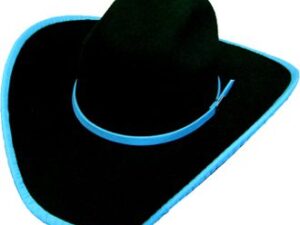 Turquoise Fabric Bounded Edge with Matching Hat Band