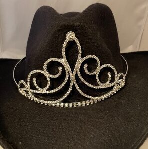 Fleur De Swirl Cowboy Hat Rhinestone Tiara
