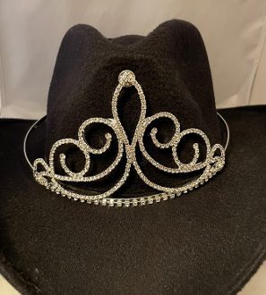 Fleur De Swirl Cowboy Hat Rhinestone Tiara