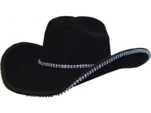 Blue Rhinestone cowboy hat band Bounded Edge