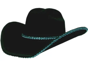 Double Row Rhinestone Cowboy hat band Bounded Edge